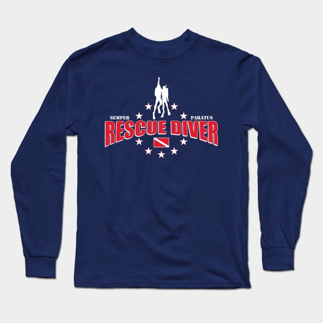 Rescue Diver - Scuba Diving Gift Long Sleeve T-Shirt by TCP